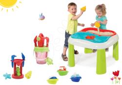 Smoby Set masă Apă&Nisip 2in1 Smoby cu moară, set găleată cu stropitoare şi 3 mini bărcuţe de la 18 luni (SM840107-9-A)