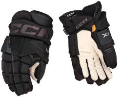 CCM Tacks XF PRO Black/Grey Junior Hokikesztyűk 12 hüvelyk