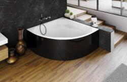 SAPHO POLYSAN ROSANA MONOLITH sarokkád, 146x146x63cm, kívül fekete, belül fehér (63119MB) (63119MB) - apollofurdoszoba