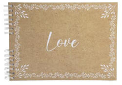 Exacompta Fotóalbum, spirál, 32x22 cm, 25 lap, 'KRAFT', mintás (EX16234E) (EX16234E)