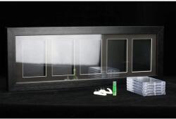 Evoretro Fa Display Keret - 5 Rekeszes (Fekete, 19.4 × 3 × 53.8 cm)