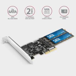 AXAGON PCES-SA4M2 PCIe Controller 2x SATA 6G + 2x SATA M. 2 (PCES-SA4M2) - pcland
