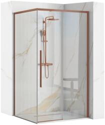 Rea Solar Brush Copper cabină de duș 90x90 cm pătrat cupru mat/sticlă transparentă REA-K9512 (REAK9512)