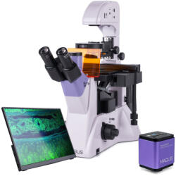 MAGUS Lum VD500 Fluoreszcens Fordított Digitális Mikroszkóp - Kamerával és Monitorral
