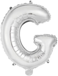  Silver, Ezüst G betű fólia lufi 45 cm