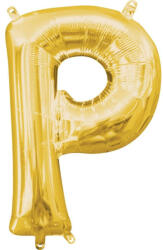  Gold, Arany mini P betű fólia lufi 33 cm