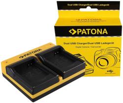 Patona Dual incarcator pentru Rollei RL410B Actioncam 230 240 410 410B 420 inkl. Micro-USB Kabel