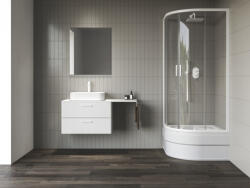 RAVAK Zuhanykabin, Ravak Blix II NBLCP4 Sabina 80x80x180 cm, matt fehér 3BM40E40Z1 - mozaikkeramia