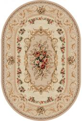 Delta Carpet Covor Oval, 80 x 150 cm, Bej, Model Clasic Lotos 535 (LOTUS-535-106-O-0815) Covor