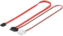 Goobay 2in1 Adapterkábel 0.3m (SATA Slimline apa - SATA L apa ) (95713) (95713)