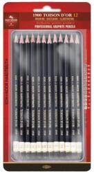 KOH-I-NOOR Creioane Grafit Toison D'or, Blister Tip Arta 8B-2H, 12 Bucati (KH-K1912-12BL)