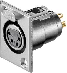 Goobay 11972 Mikrofon XLR anya Beépíthető csatlakozó 4Pin - Fekete (11972) (11972)