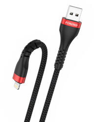 FONENG Cablu pentru incarcare si transfer de date Foneng X82, USB/Lightning, 3A, 1m, Negru (X82-iPhone)