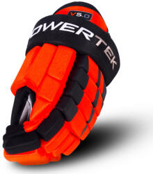 POWERTEK Mănuși de hochei V5.0 Black/Orange Youth 8″