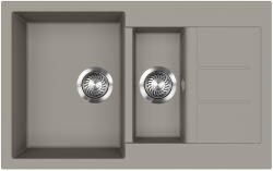 Evido Cubo 6S compact gránit mosogató 800x500 platina (442062) - watermarkt
