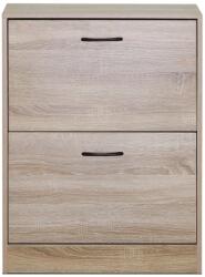 Autronic Cipősszekrény rekeszekkel G1014 OAK, tölgy, barna, 2 emelet