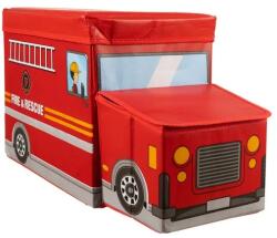 Kruzzel Tűzoltóautó Mintás Pufi Játéktároló Láda (00022489)
