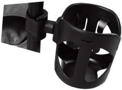 Qplay Univerzális Pohártartó - Fekete, Triciklikhez és Babakocsikhoz, Könnyen Rögzíthető, Különböző Méretű Palackokhoz és Poharakhoz