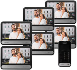 Techson 6 db TCTIS716 + 1 db TCTDS302 Hatlakásos Video IP kaputelefon szett (TCTIS716_6db+TCTDS302)