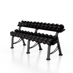 Marbo Gumírozott acél súlyzók 5-32, 5 kg állvánnyal - Marbo Sport