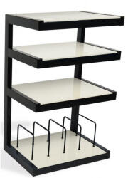 NorStone ESSE Hi-Fi VINYL állvány Fekete / frosted üveg (NorStone_ESSE_Hi-Fi-vinyl-frosted)