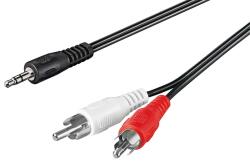 Goobay 50440 3.5mm Jack apa - 2x RCA apa Kábel (0.5m) (50440) (50440)