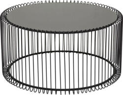 KARE Design Wire Fekete Üveglapos Drótvázas Dohányzóasztal Szett (KHM-79577)