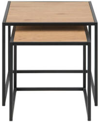 Actona Seaford Tölgy MDF Fém Dohányzóasztal Szett (KHM-0000090954) - platinashop