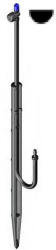 Antelco Mikro szórófej száron Idra Spike 310 mm 180° (1201992)