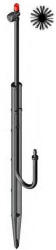 Antelco Mikro szórófej száron Idra Spike 310 mm 360° (1202002)