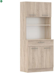  Négyajtós szekrény, sonoma tölgy, DOMIS NEW