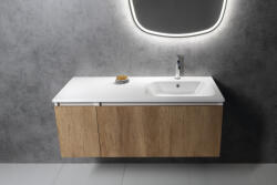 SAPHO Areca öntött márvány mosdó 141x52 cm, jobbos/fehér AC141R (AC141R)