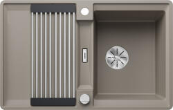 BLANCO Adira 45S-F szintbe építhető silgranit mosogató lefolyógarnitúrával és távműködtetővel, tartufo 527599 (527599)