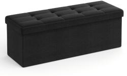  Taburet cu spatiu depozitare OTTOMAN 110x38 cm, negru