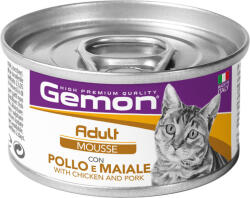Gemon Cat 85g MOUSSE Adult Lazac & Csirke - 24x85