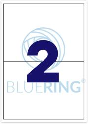 BLUERING Etikett címke, 210x148mm, 100 lap, 2 címke/lap Bluering® - tonerpiac