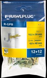 Rawlplug Beüthető gipszkarton ék csavarral R-S11-GPB/12, 10, 5x30 mm, 4, 0×40 (12db/csom) (65594)