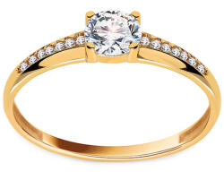 Heratis Forever Arany finom gyűrű átlátszó cirkóniákkal IZ27535P