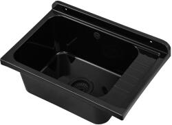 Gamma Selva fali kézmosó, fekete, beépíthető (KGS58-BK)