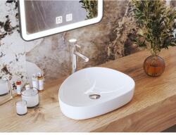 Gamma Bianco mosdókagyló, aszimmetrikus ovális, beépíthető (UC-BIANCO)