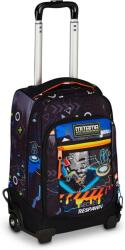  Troller Mitama, 3 compartimente, design negru cu albastru si galben (MI064833)