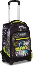  Troller Mitama, 3 compartimente, design negru cu galben (MI064834)