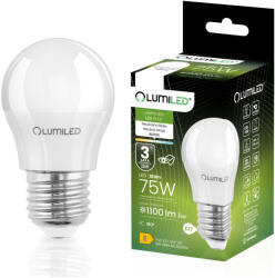 Lumileds E27 LED izzó KIS GOMBÓC 10W = 75W 1100lm 4000K Semleges Színű CCD Fehér LUMILED (LUMLEDH0028)