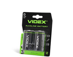 Videx LR20 D 1, 5 V-os alkáli elemek, 2 db-os blisztercsomag (VIDBAT0060)