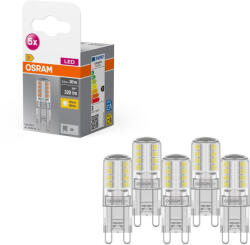 OSRAM 5x LED kapszulaizzó G9 2.6W = 30W 320lm 2700K Meleg 300°-os foglalat Osram (4058075758063)