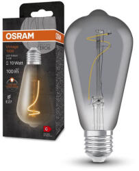 OSRAM LED dekoratív izzó G64 gömb alakú E27 3.4W = 10W 100lm 1800K Meleg 320° Füstölt Vintage 1906 Osram (4099854091353)