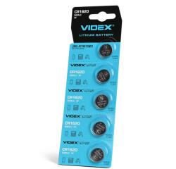 Videx CR1620 3V lítium gombelemek 5 db-os bliszterben (VIDBAT0135)