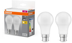 OSRAM 2x LED izzó A60 B22d 8W = 60W 806lm 2700K Meleg 150°-os foglalat Osram (4058075471801)