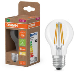 OSRAM LED izzó A60 E27 2.2W = 40W 470lm 2700K Meleg 300° Izzószálas KLASSZIKUS ENERGIAHATÉKONYSÁG Osram (4099854236129)