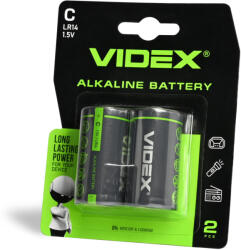 Videx LR14 C 1, 5 V alkáli elemek, 2 db-os blisztercsomag (VIDBAT0055)